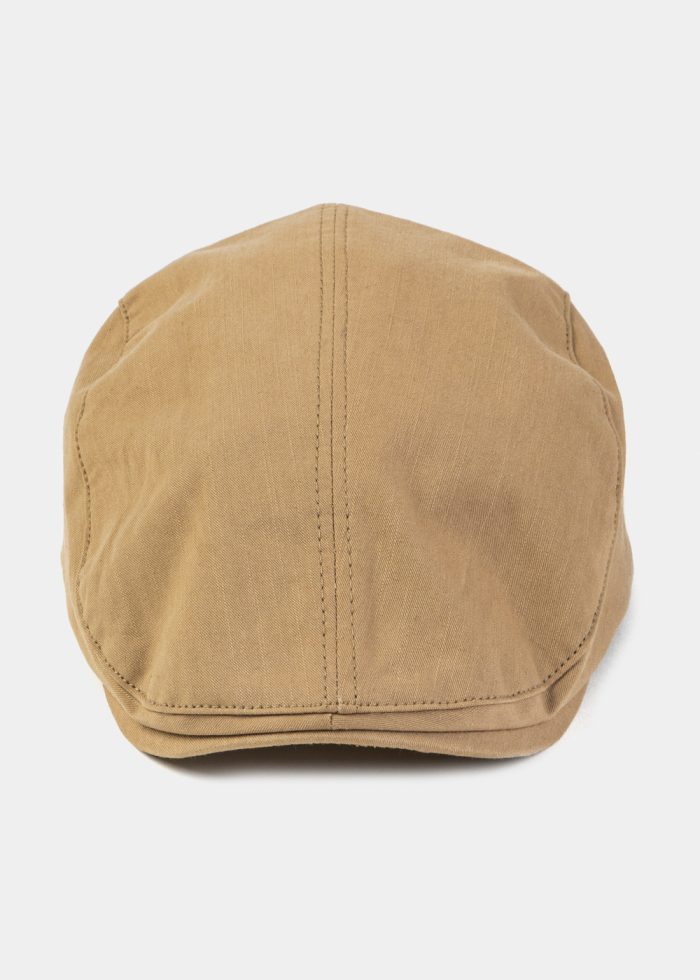 Beige Cotton Men's Cap - Image 2