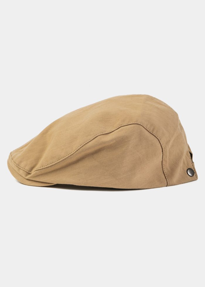 Beige Cotton Men's Cap - Image 3