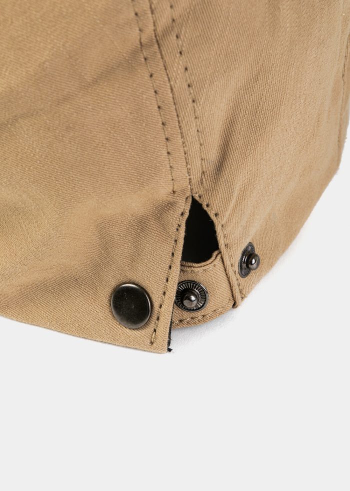 Beige Cotton Men's Cap - Image 4