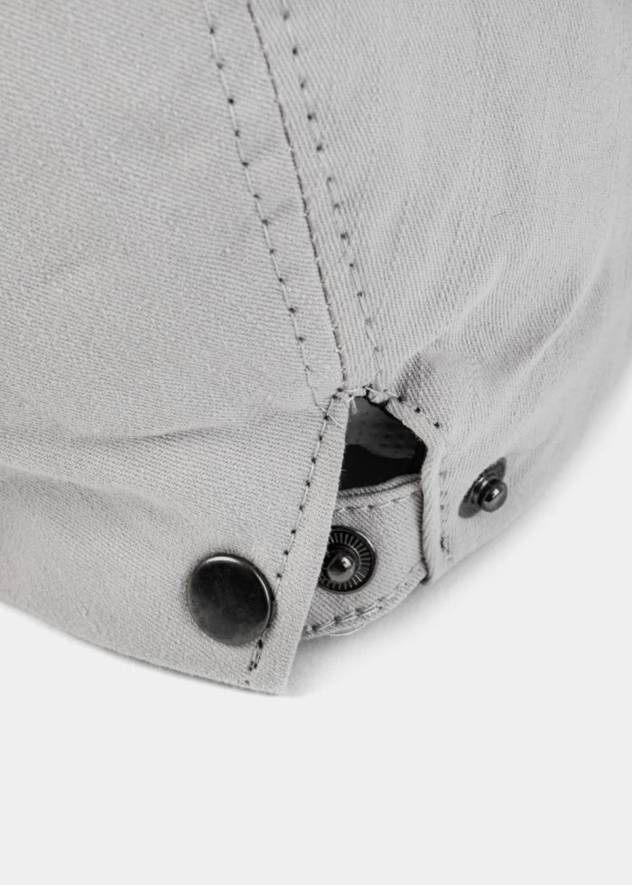 Grey Cotton Men's Cap - Image 5