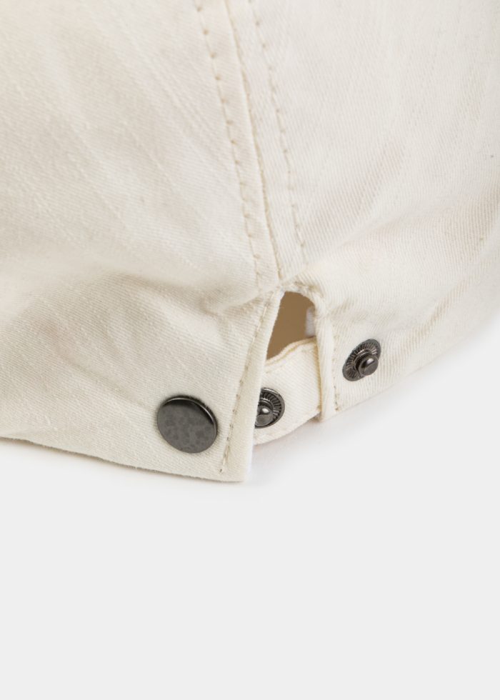 Cream Cotton Men's Cap - Image 4