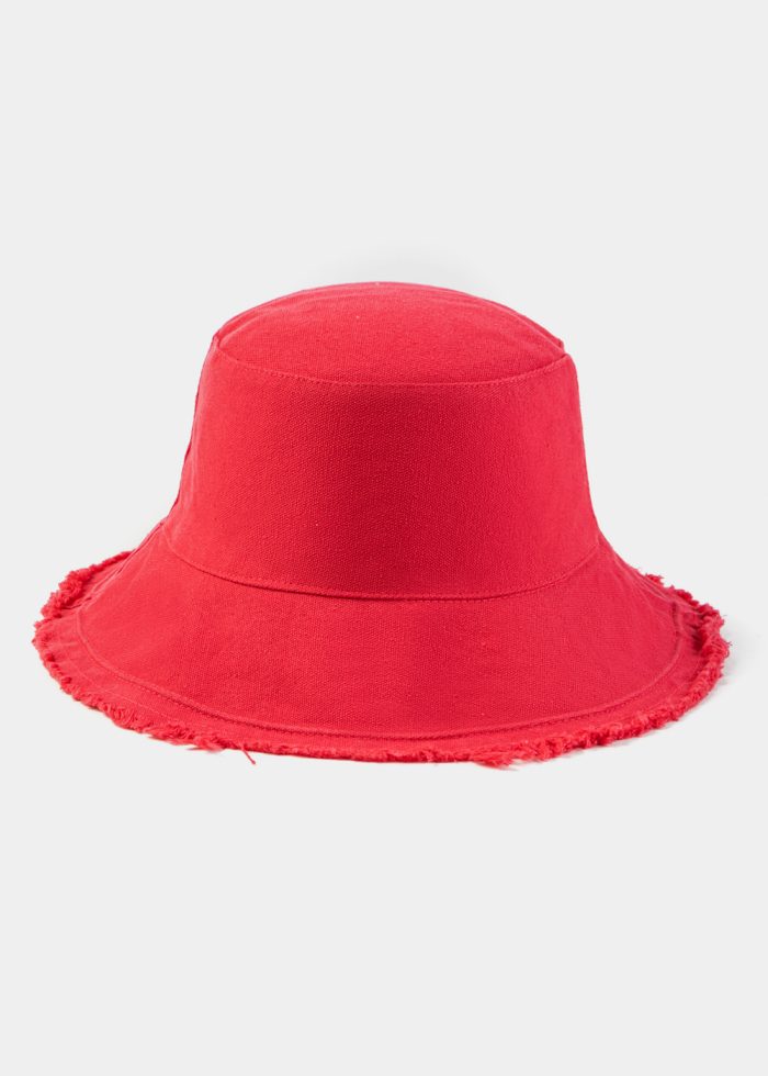 Fuchsia Double-Faced Bucket Hat w/ Chin Strap - Image 2