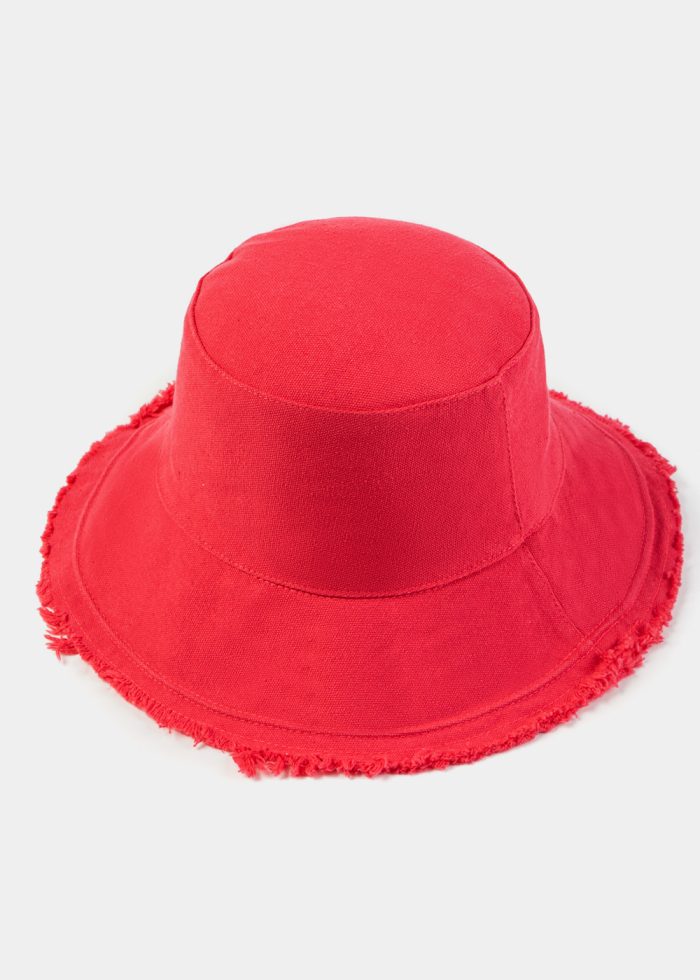 Fuchsia Double-Faced Bucket Hat w/ Chin Strap - Image 3