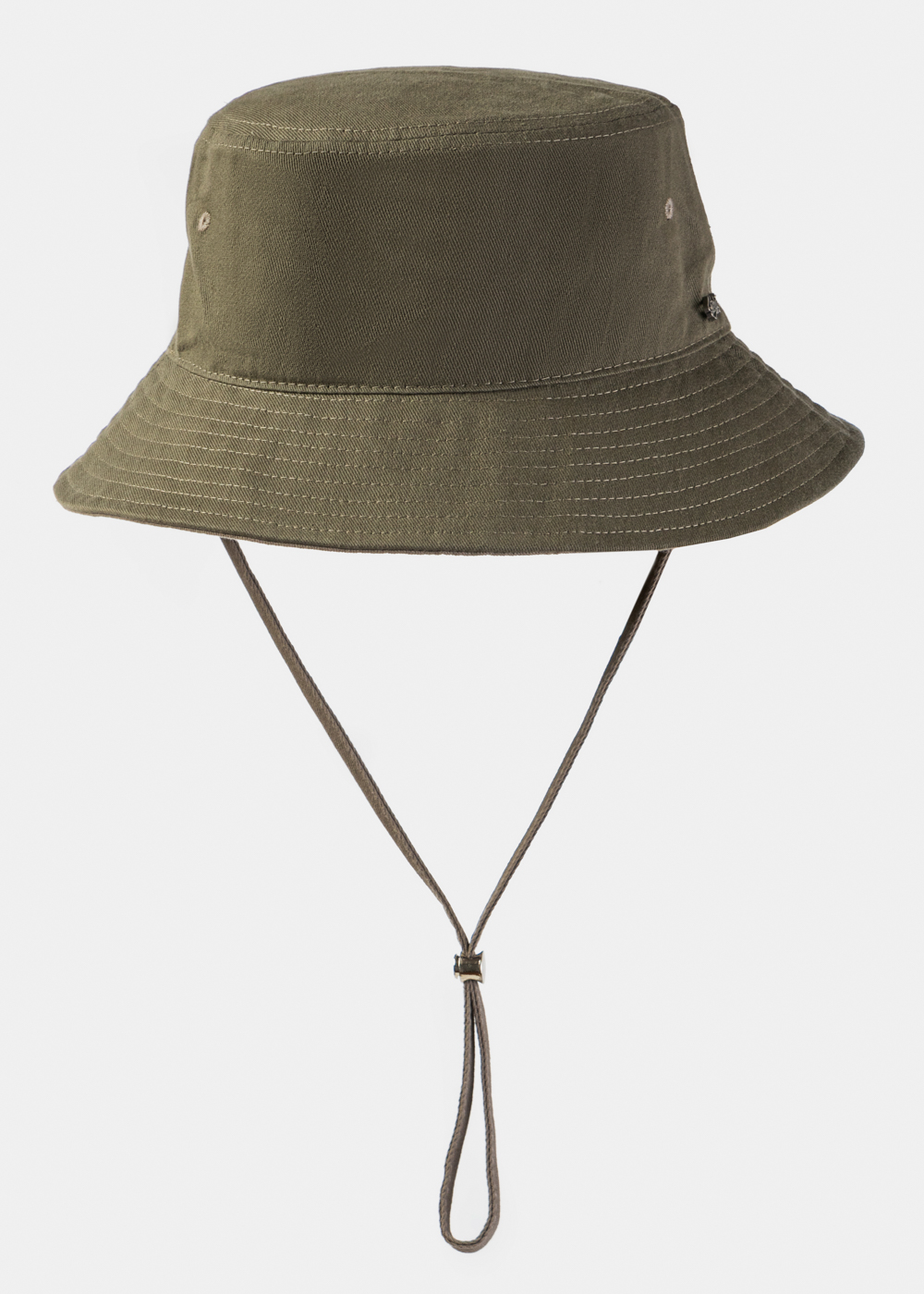 Khaki Bucket Hat w/ Chin Strap Khaki Bucket Hat w/ Chin Strap - Image 1