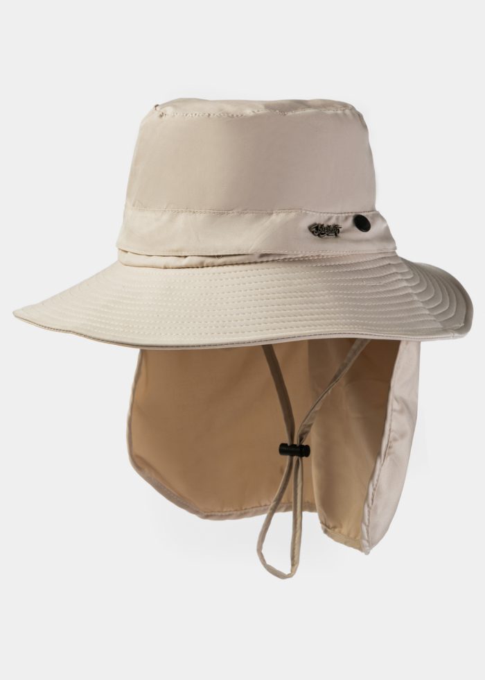 Beige Active Hat w/ Neck Protector - Image 2