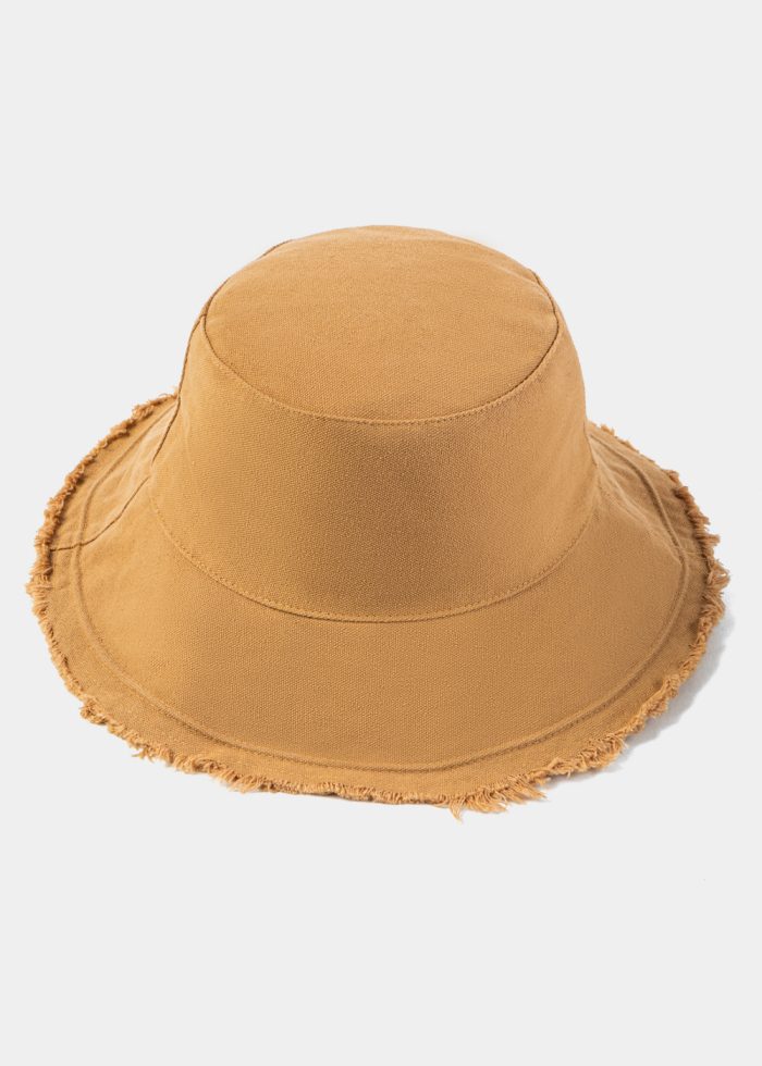 Camel Double-Faced Bucket Hat w/ Chin Strap - Image 3