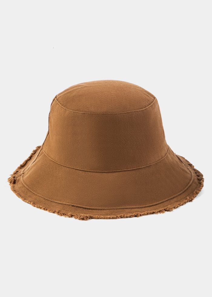 Brown Double-Faced Bucket Hat w/ Chin Strap - Image 2