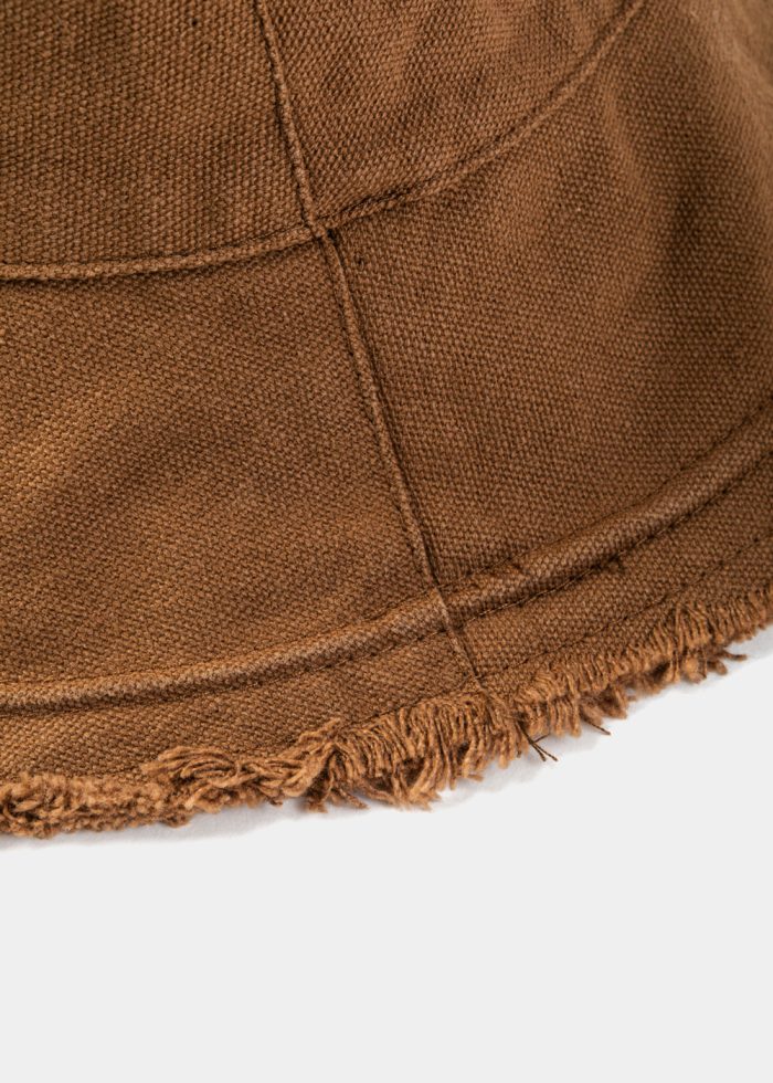 Brown Double-Faced Bucket Hat w/ Chin Strap - Image 4