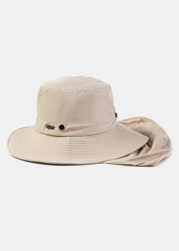 Beige Active Hat w/ Neck Protector - Image 4