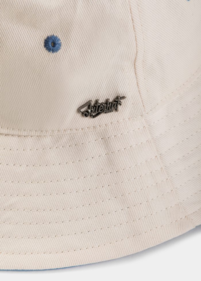 White Bucket Hat w/ Chin Strap - Image 4