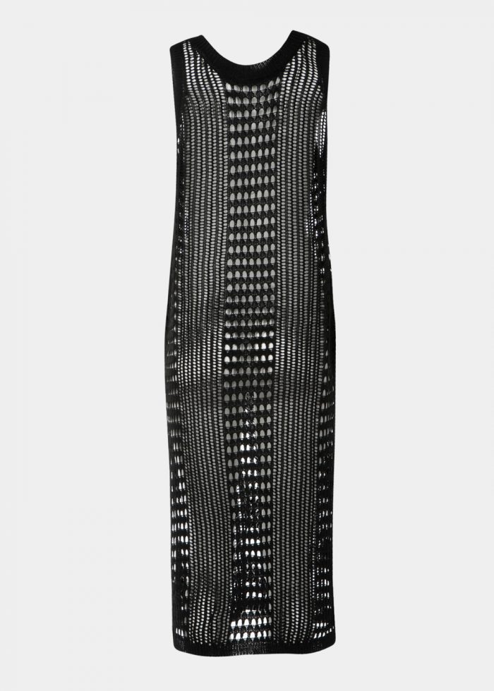 Black Knitted Beachwear w/ Side Tears - Image 3