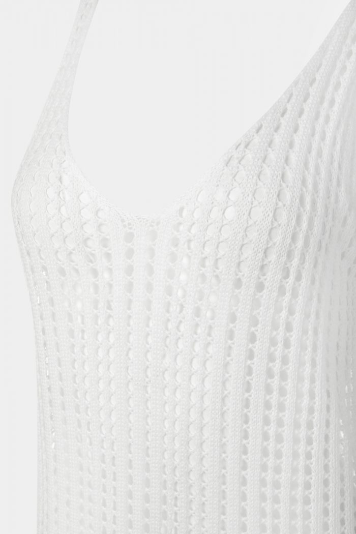 White Knitted Beachwear w/ Side Tears - Image 5