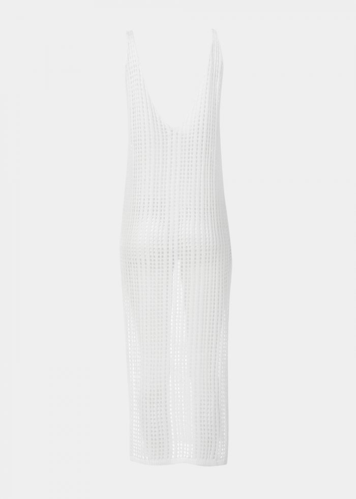 White Knitted Beachwear w/ Side Tears - Image 3
