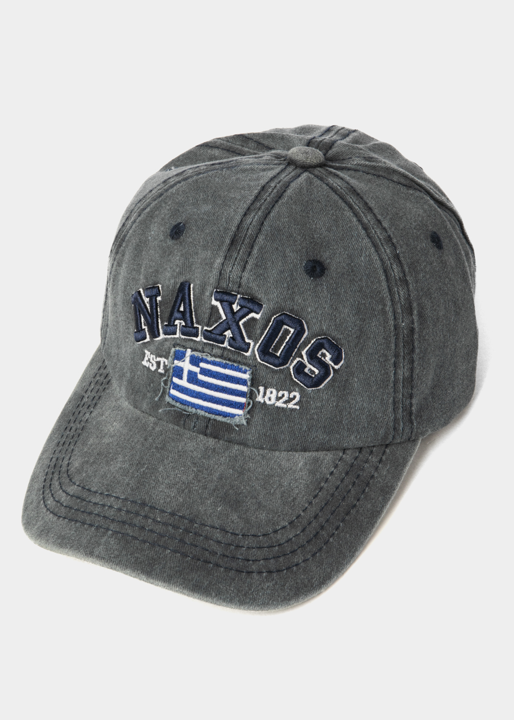 Naxos Washed Navy Blue w/ Greek Flag 2 Naxos Washed Navy Blue w/ Greek Flag 2 - Image 1
