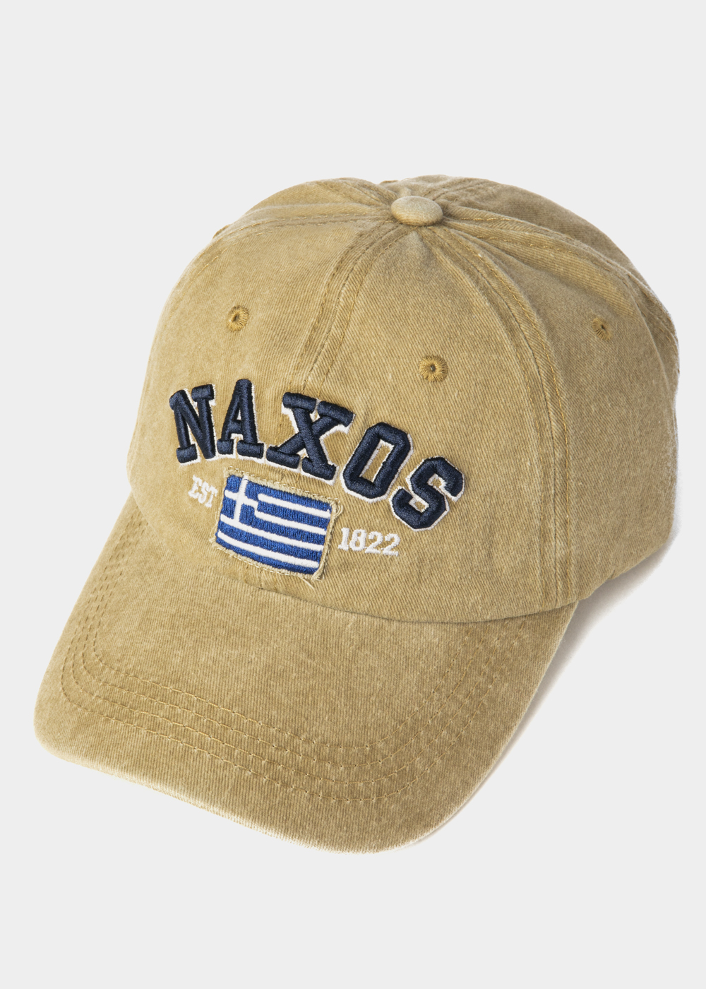 Naxos Washed Beige w/ Greek Flag 2 Naxos Washed Beige w/ Greek Flag 2 - Image 1