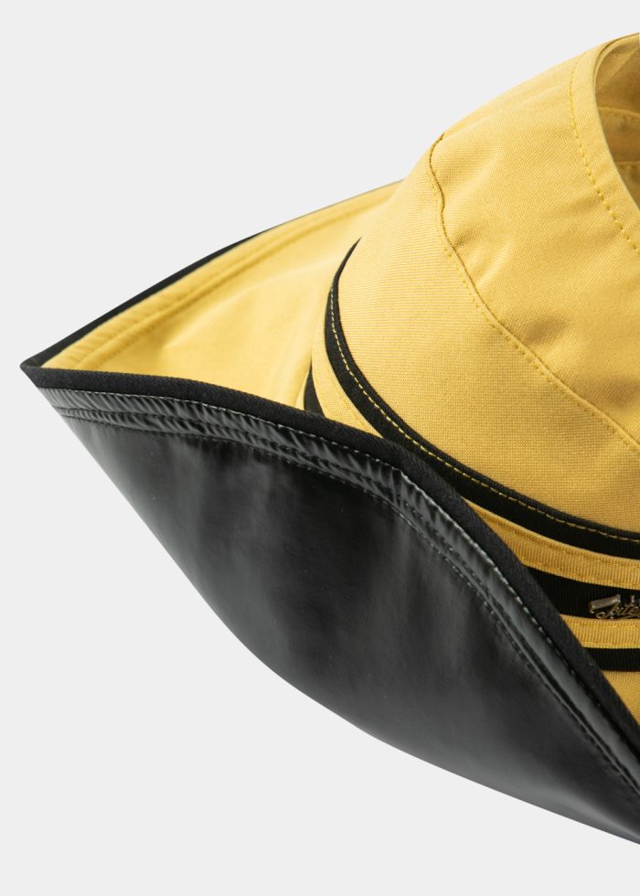 Half-Opened Cotton Hat in Mustard - Image 4