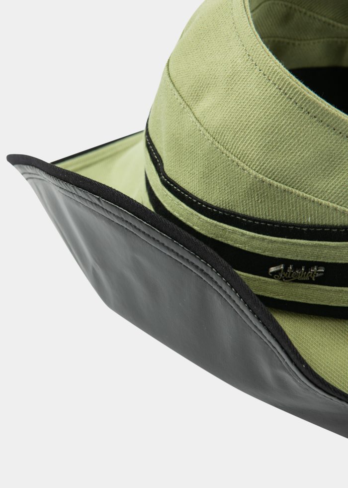 Half-Opened Cotton Hat in Olive - Image 4
