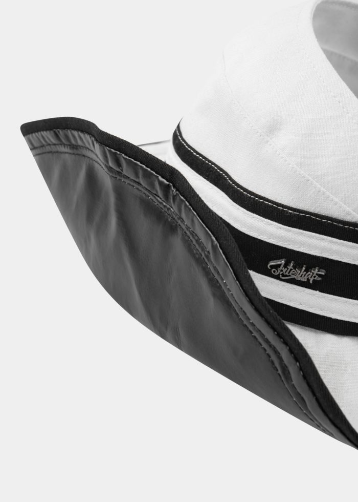 Half-Opened Cotton Hat in White - Image 4