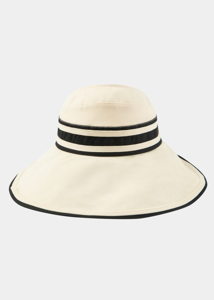 Half-Opened Cotton Hat in Ecru - Image 2