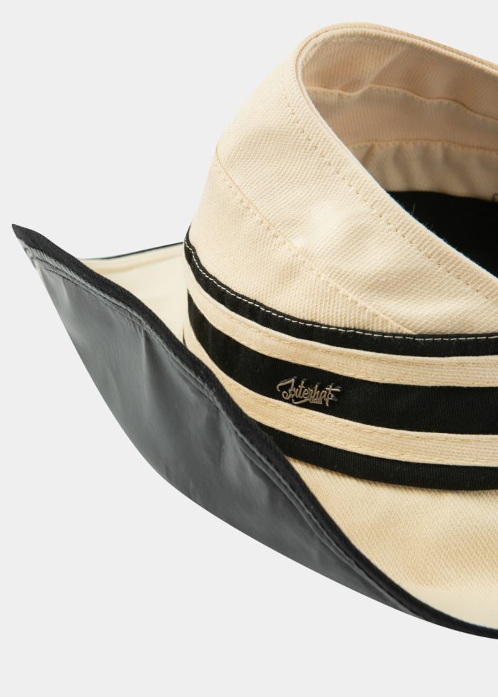 Half-Opened Cotton Hat in Ecru - Image 4