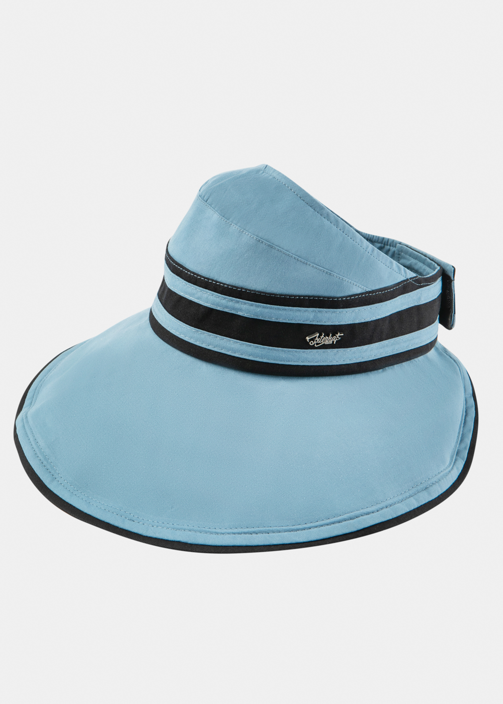 Half-Opened Cotton Hat in Blue Half-Opened Cotton Hat in Blue - Image 1