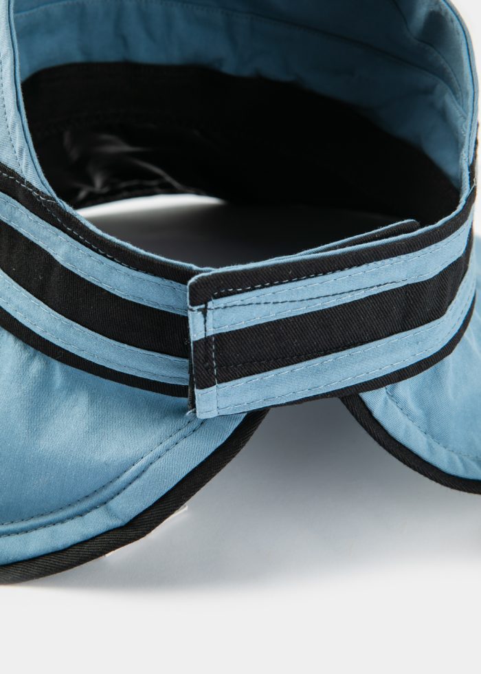 Half-Opened Cotton Hat in Blue - Image 3