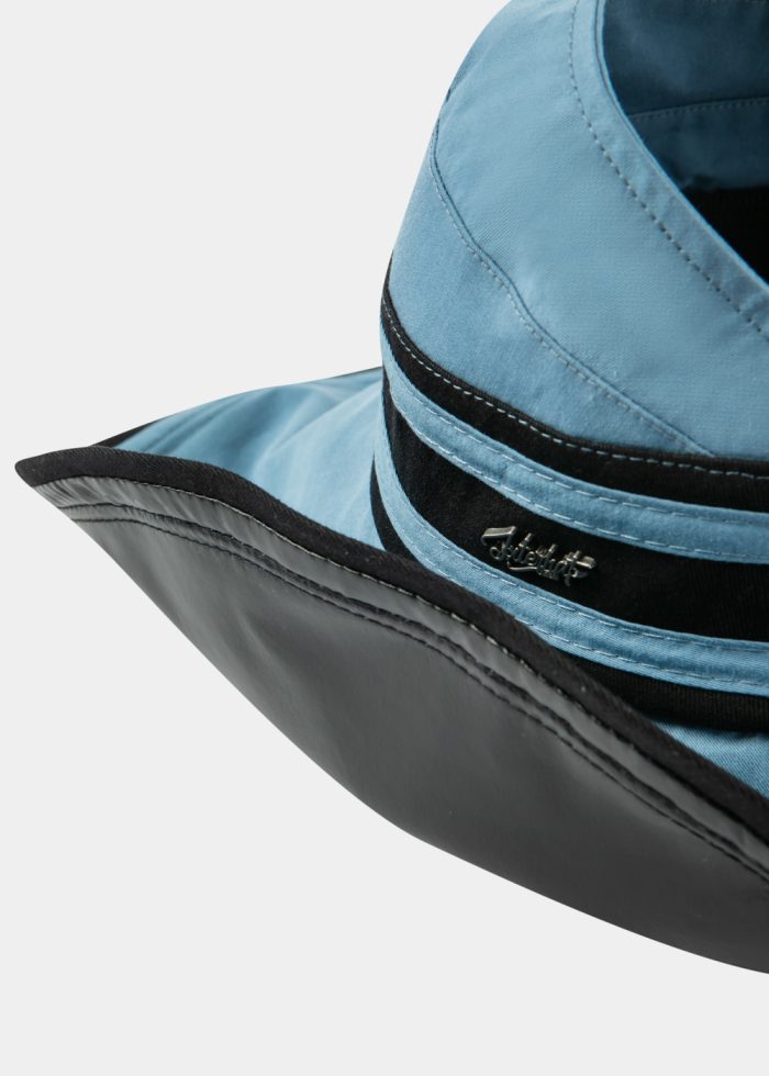 Half-Opened Cotton Hat in Blue - Image 4