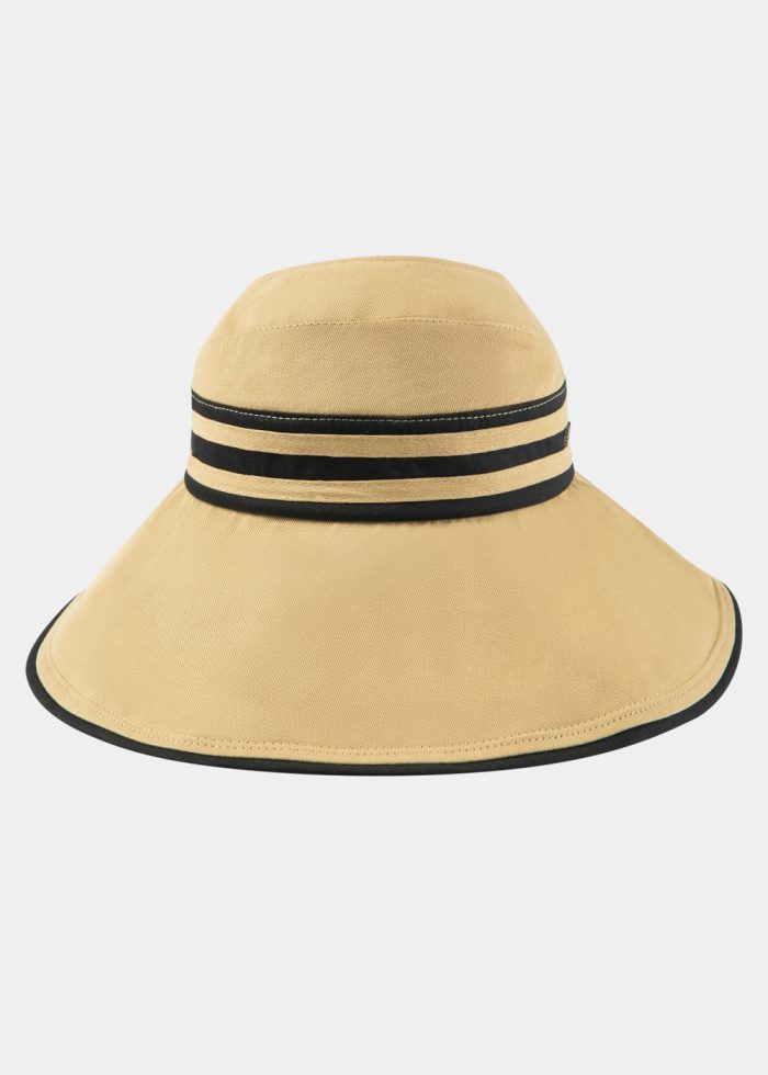 Half-Opened Cotton Hat in Beige - Image 2