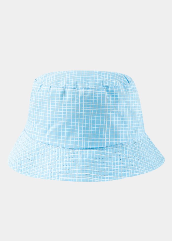 Double-Faced Bucket Hat Squares Pattern & Royal blue - Image 3