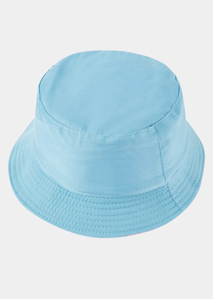 Kids Bucket Hat Double Face w/ Fox Pattern Pink - Image 2