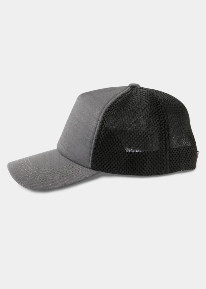 Grey & Black Puffy Cap - Image 2