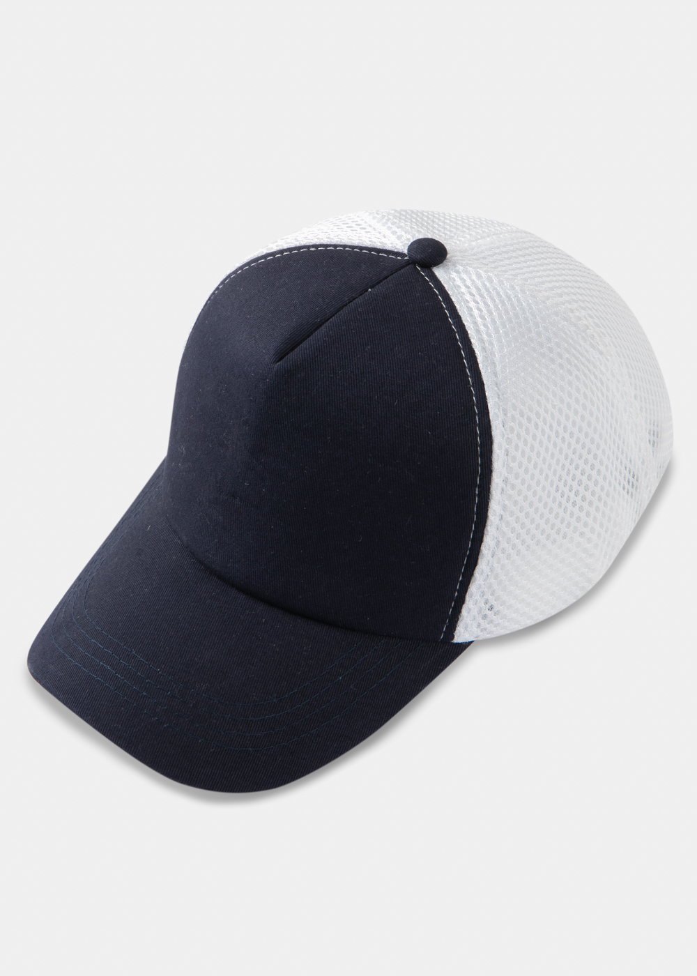 Navy Blue & White Puffy Cap Navy Blue & White Puffy Cap - Image 1