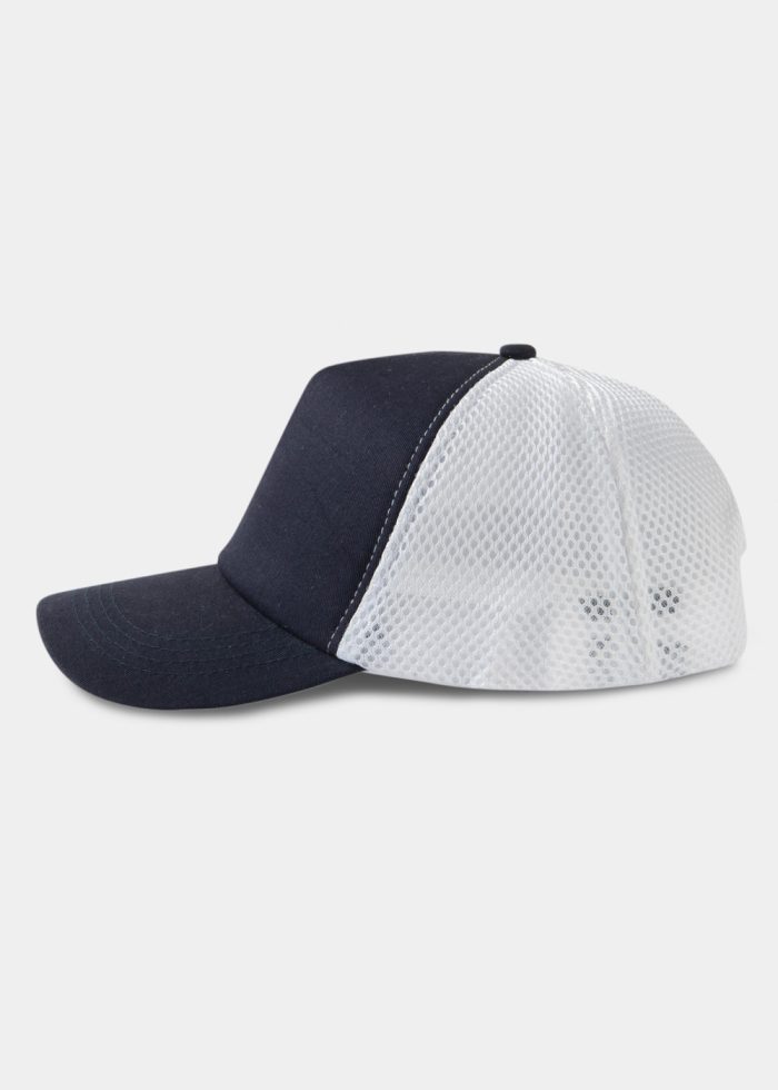 Navy Blue & White Puffy Cap - Image 2