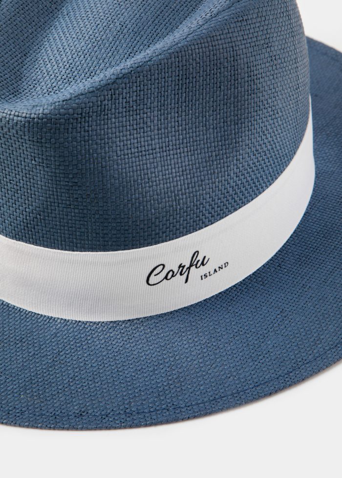 Navy Blue "Corfu" Panama Style Hat - Image 3