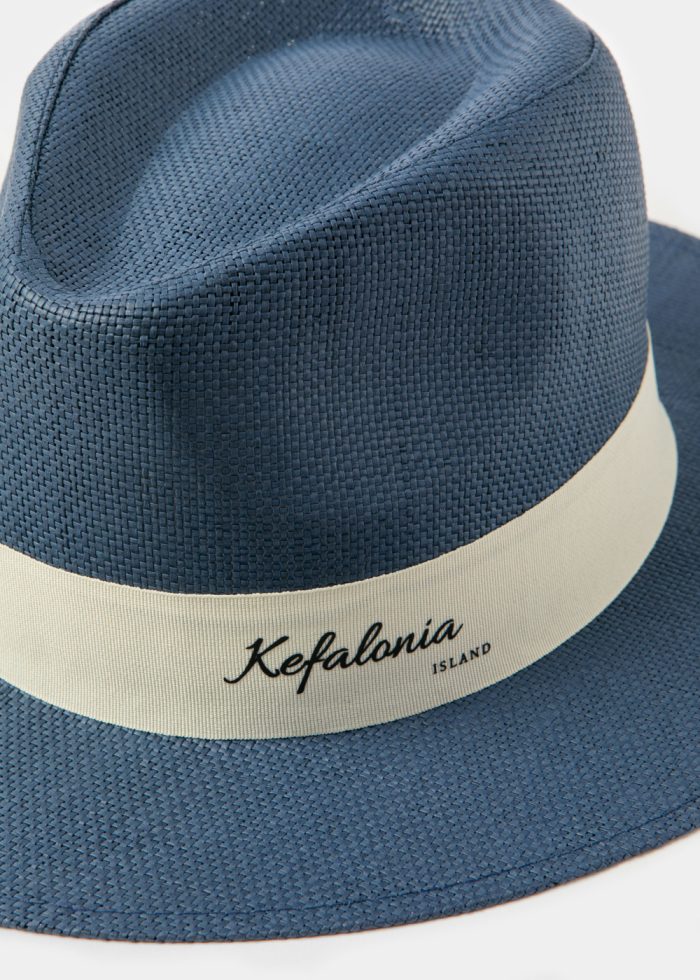 Navy Blue "Kefalonia" Panama Style Hat - Image 3