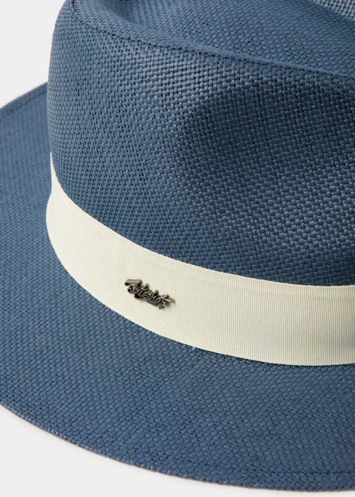 Navy Blue "Kefalonia" Panama Style Hat - Image 4