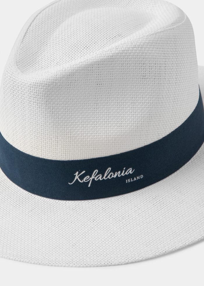 White "Kefalonia" Panama Style Hat - Image 3