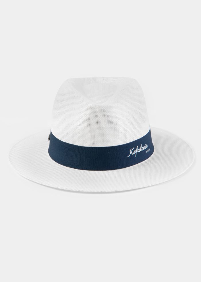 White "Kefalonia" Panama Style Hat - Image 2