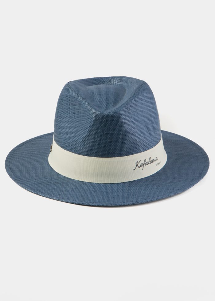 Navy Blue "Kefalonia" Panama Style Hat - Image 2
