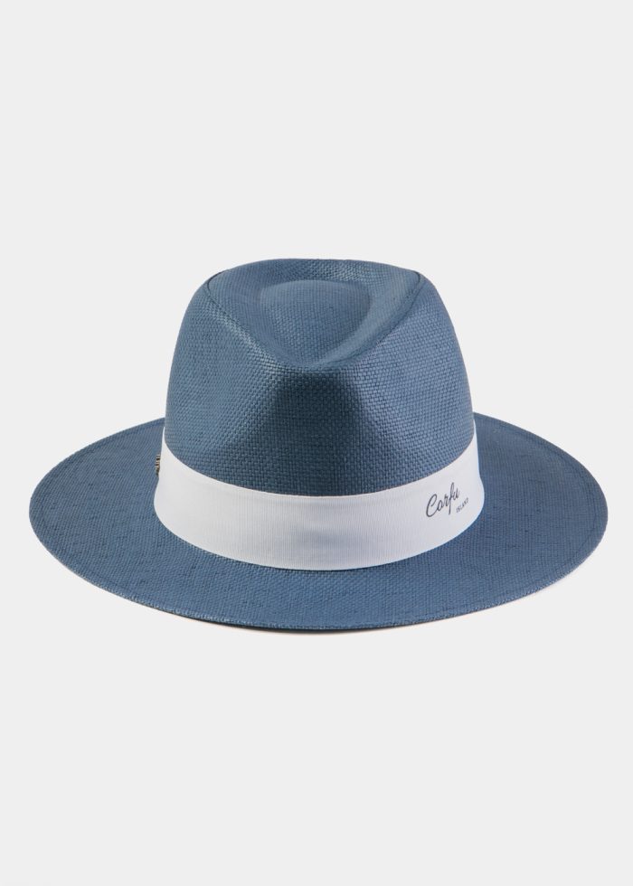 Navy Blue "Corfu" Panama Style Hat - Image 2