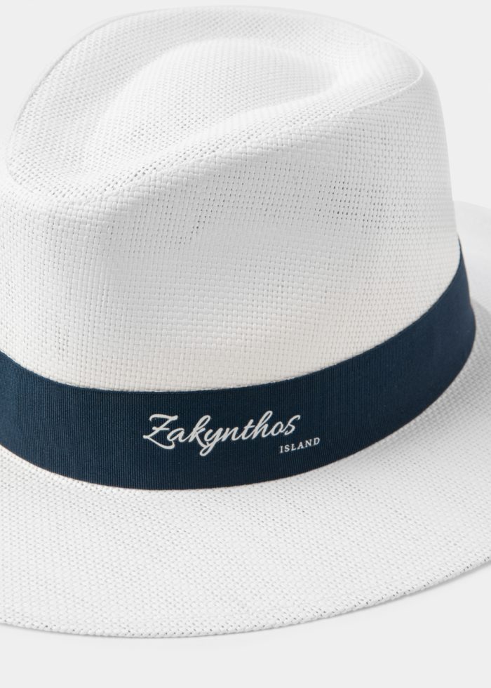White "Zakynthos" Panama Style Hat - Image 3
