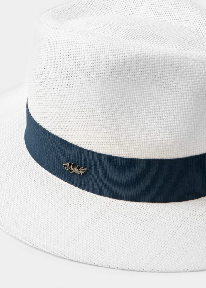 White "Zakynthos" Panama Style Hat - Image 4