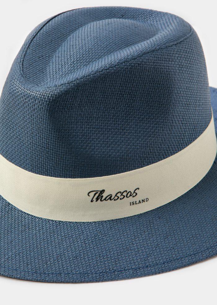 Navy Blue "Thassos" Panama Style Hat - Image 3