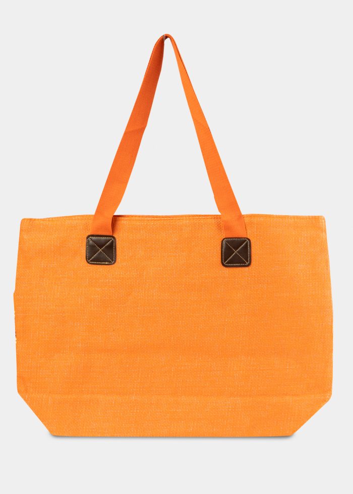 Orange Striped Beach Bag - Image 2