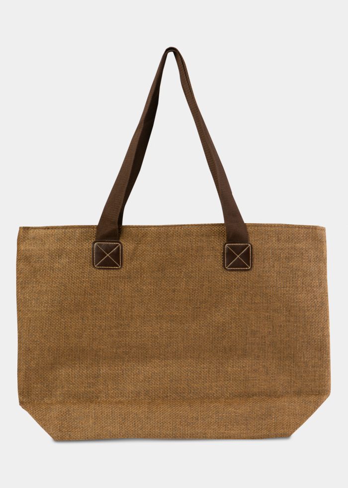 Brown Striped Beach Bag - Image 2