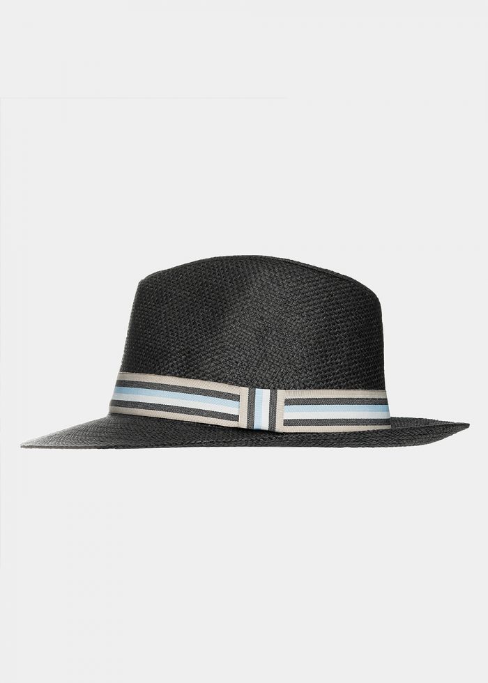 Black panama with colourful stripes - Image 2