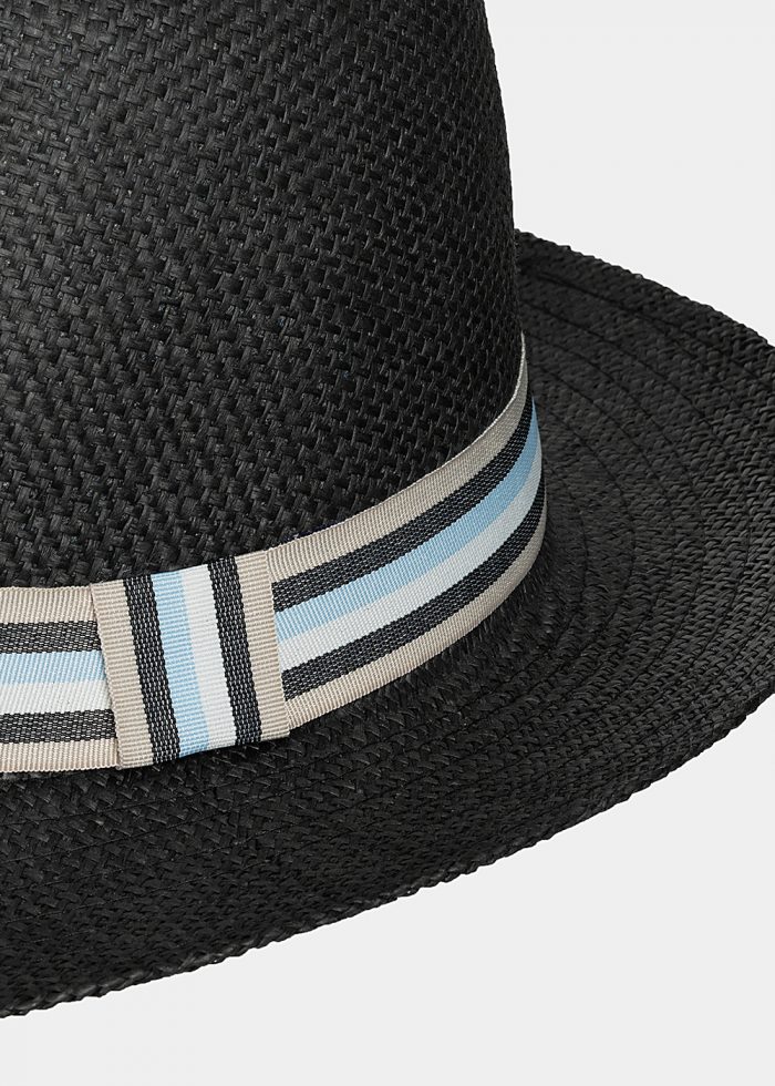 Black panama with colourful stripes - Image 3