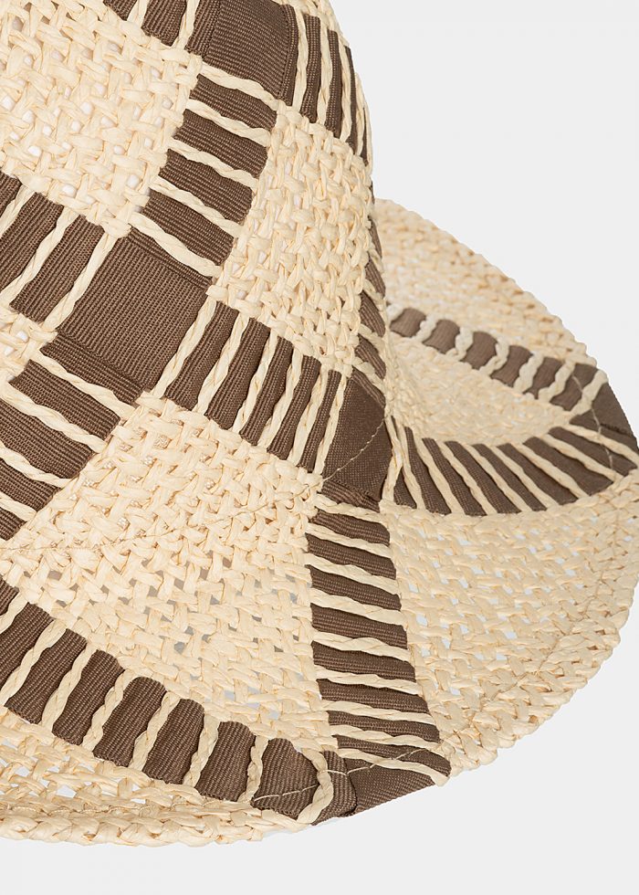 Beige panama with braided foulard - Image 3