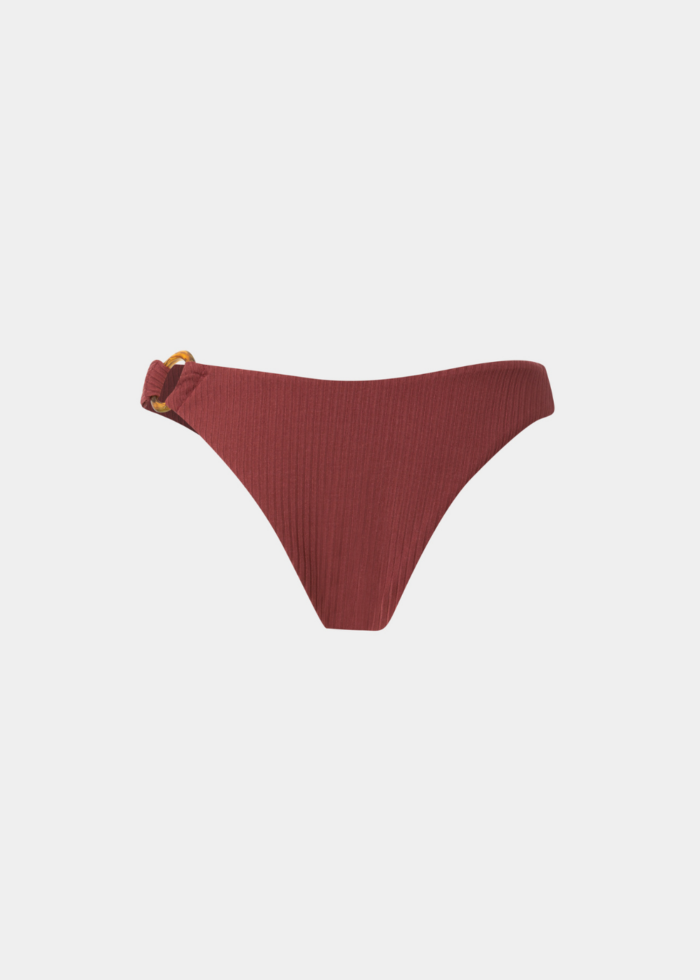 Sardinia Bikini Bottom - Wine Red Rib - Image 2