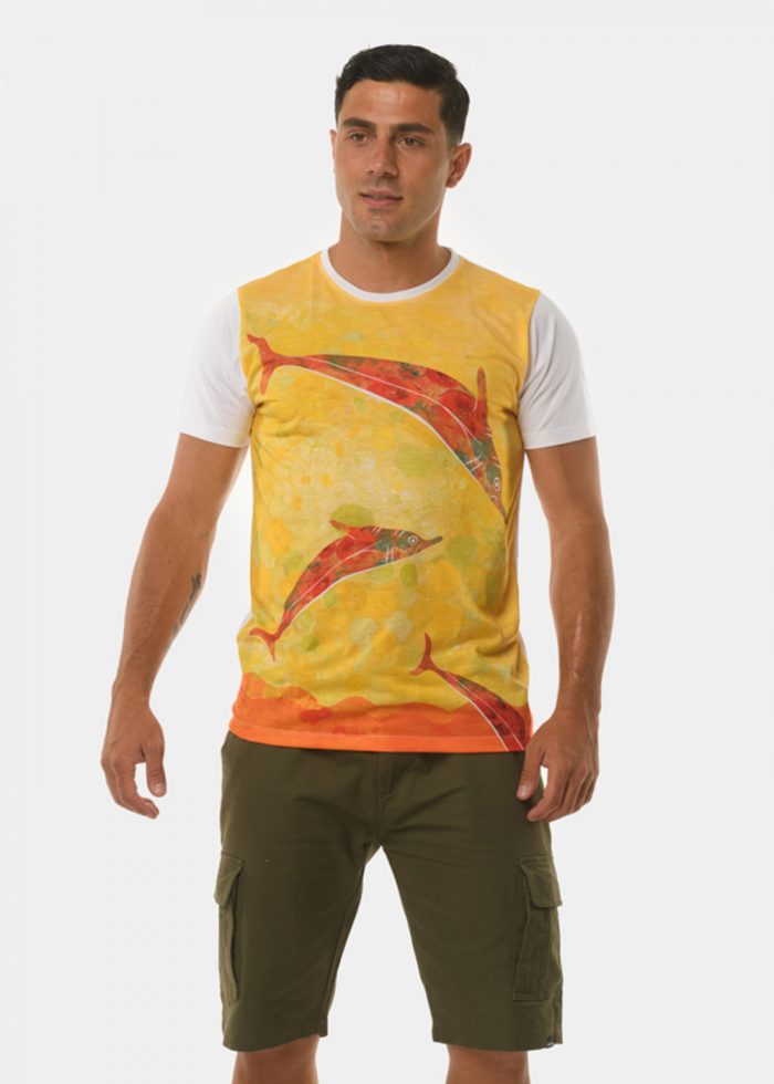 Colourful ancient greek dolphins - Image 2